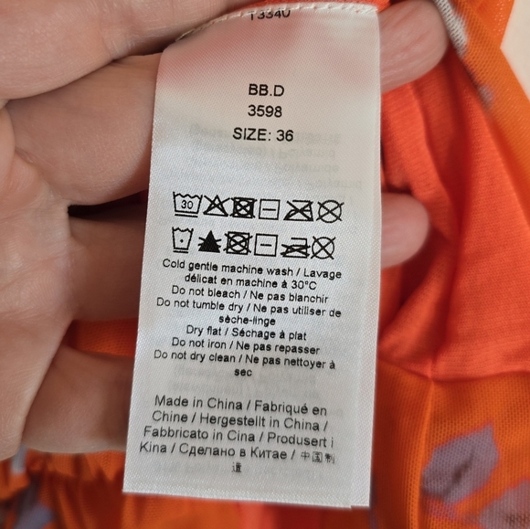 New Ganni Printed Mesh Ruched Sleeveless Midi Sun Dress 36/4 Sundress - Picture 12 of 14